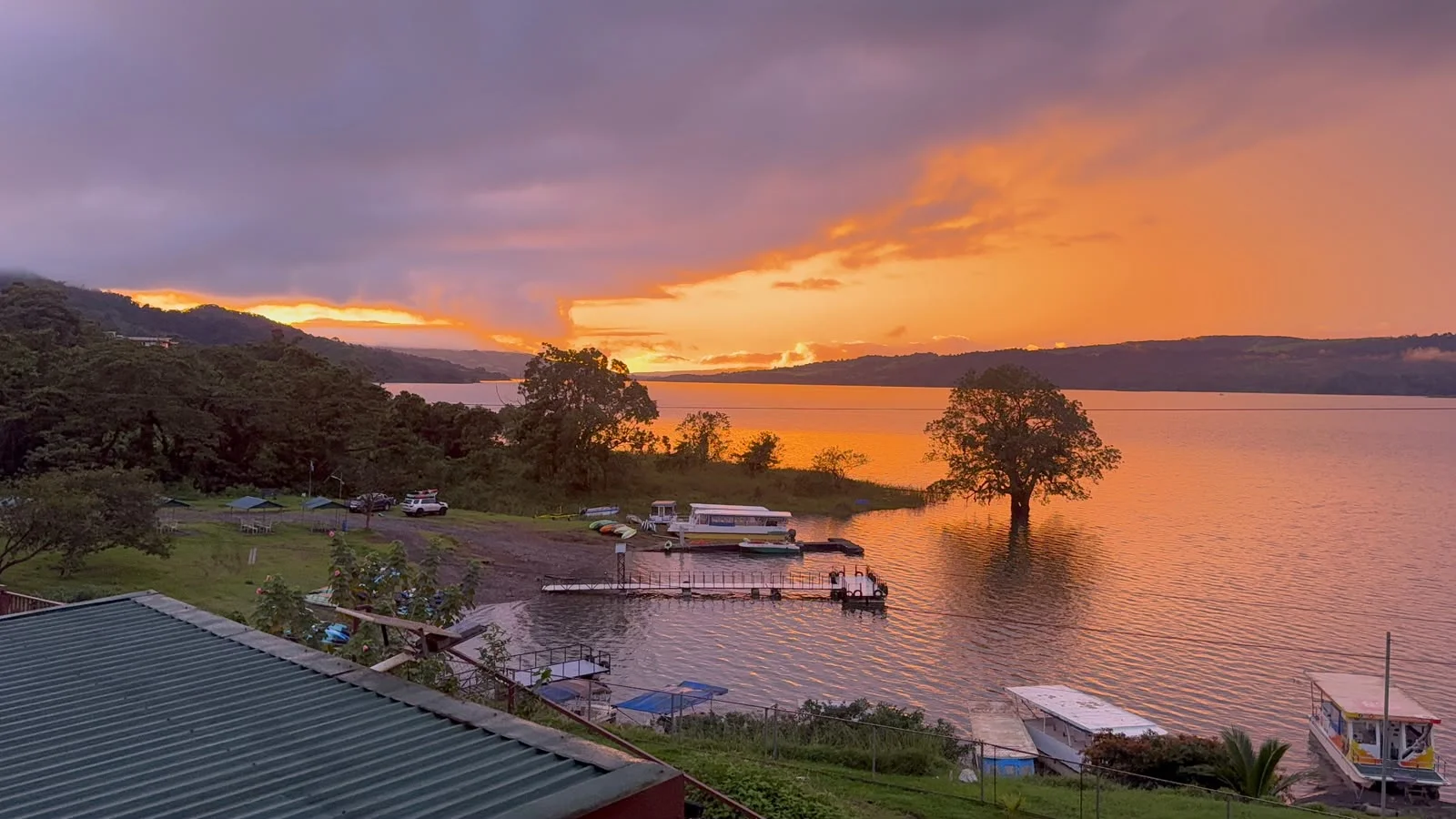 Sunset Reflections on Lake Arenal